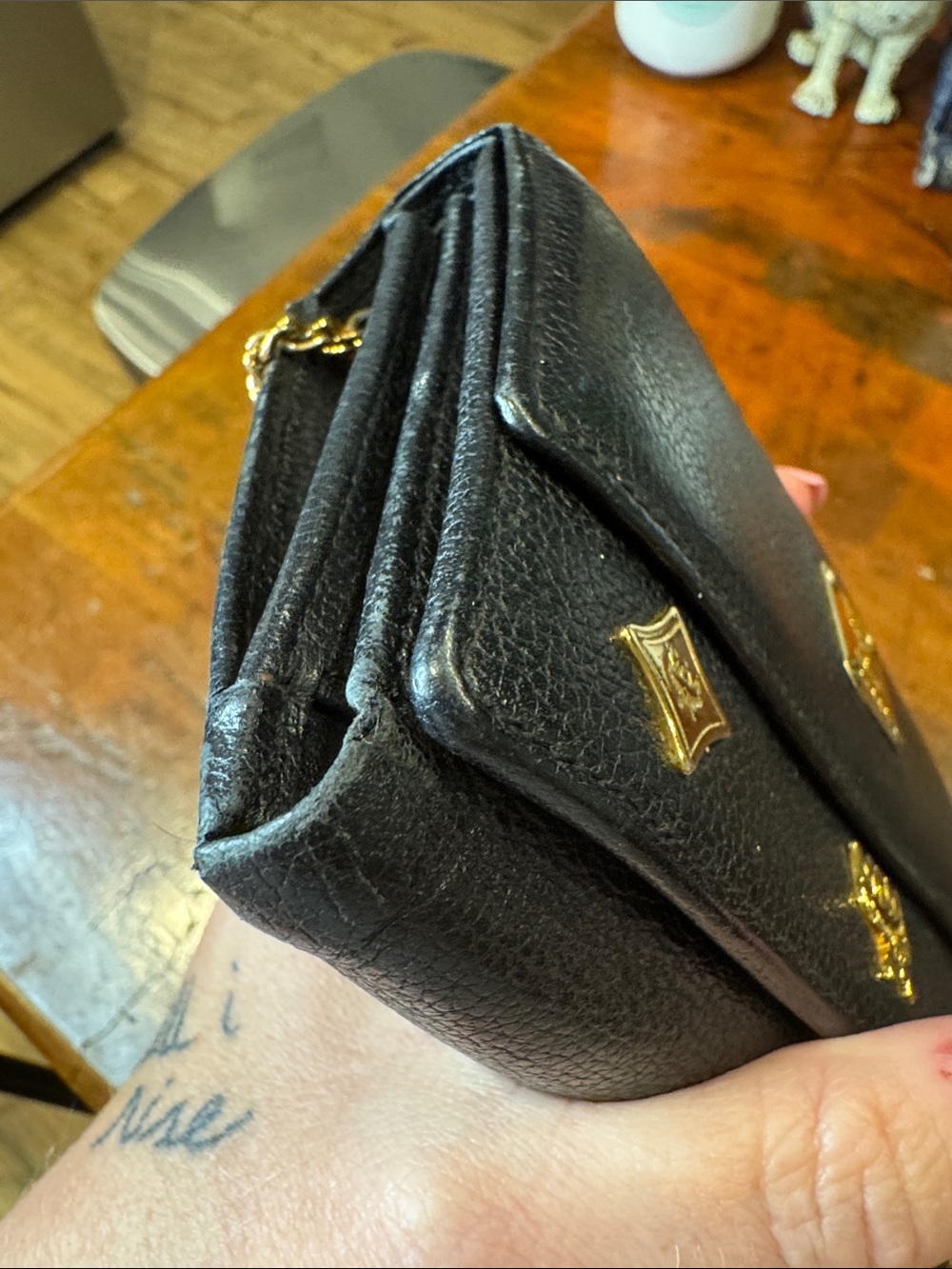 MCM Black Leather Wallet with Gold Hardware - Picture 12 of 13